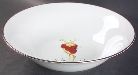 Reindeer 10" Large Salad Serving Bowl