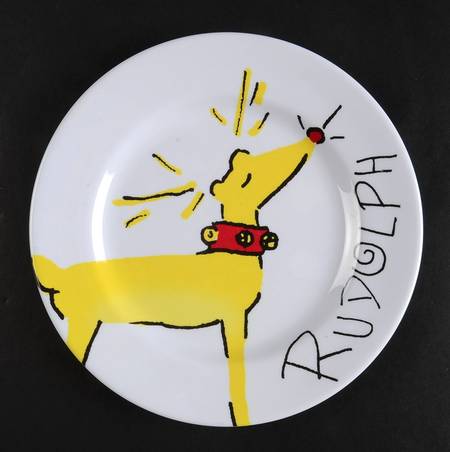Reindeer Melamine Salad Plate