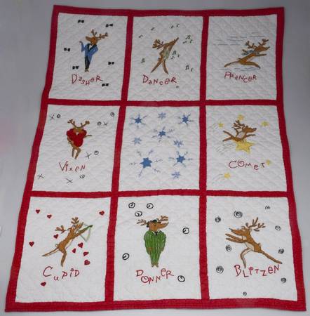Reindeer Crib Quilt