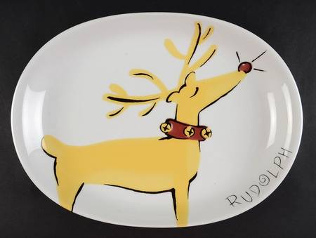 Reindeer 14" Oval Serving Platter