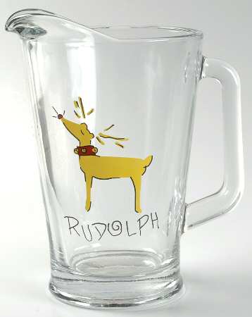 Reindeer 60 Oz Glassware Pitcher