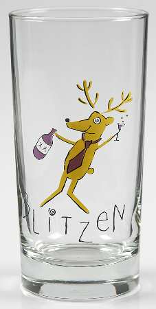 Reindeer 10 Oz Glassware Tumbler