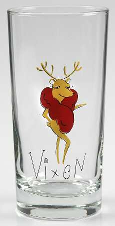Reindeer 10 Oz Glassware Tumbler