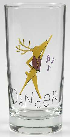 Reindeer 10 Oz Glassware Tumbler