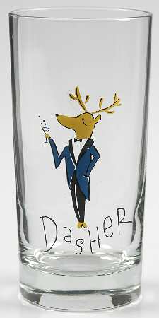 Reindeer 10 Oz Glassware Tumbler