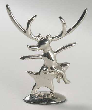 Reindeer Metal Figural Place Card Holder