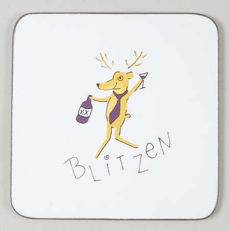 Reindeer Square Corkback Coaster