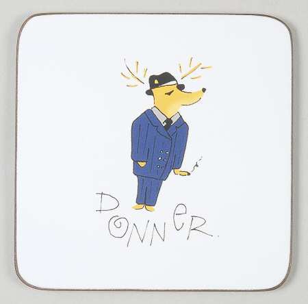 Reindeer Square Corkback Coaster by Pottery Barn China