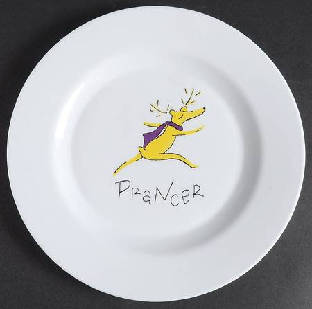 Reindeer Melamine Salad Plate