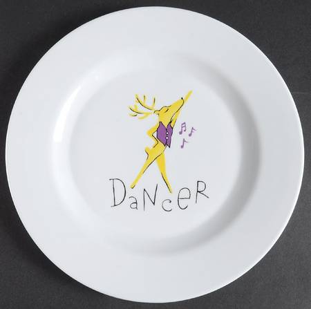 Reindeer Melamine Salad Plate