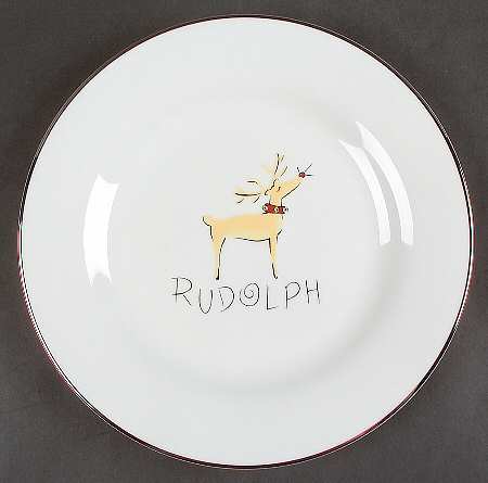 Reindeer Dinner Plate