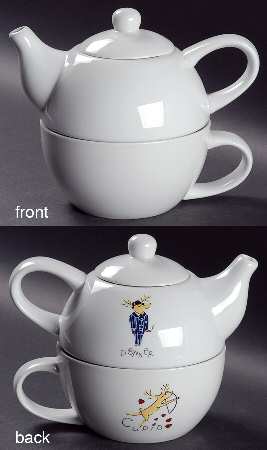 Reindeer Tea for 1 (Stacking Individual Teapot & Mug/Cup)