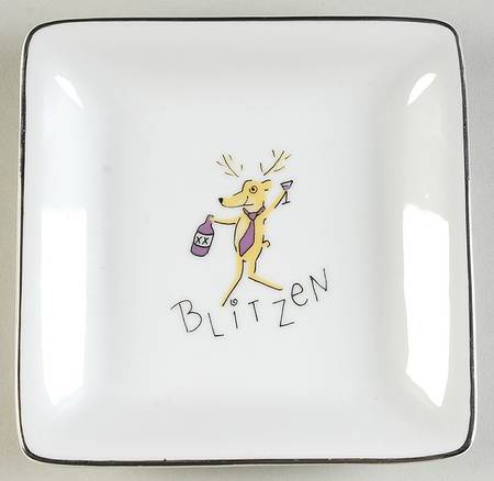 Reindeer Square Appetizer Plate