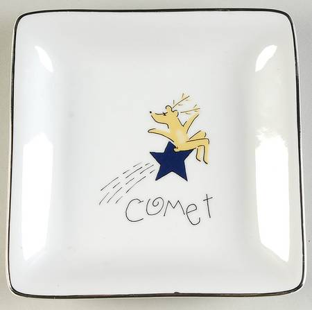 Reindeer Square Appetizer Plate