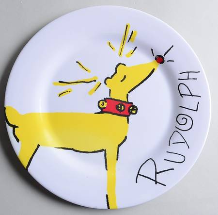 Reindeer Melamine Dinner Plate