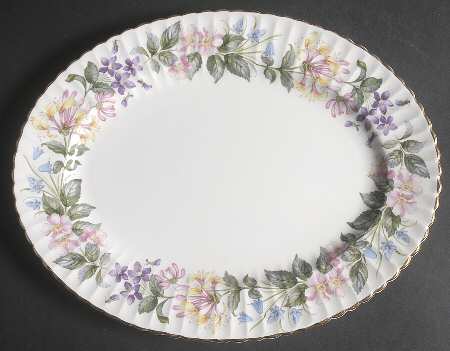 Country Lane (Fluted Rim) 13" Oval Serving Platter