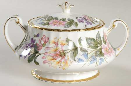Country Lane (Fluted Rim) Sugar Bowl & Lid