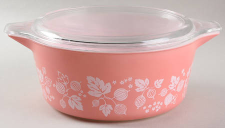 Gooseberry Pink 2.5 Qt Round Covered Casserole by Pyrex