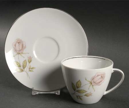 Cotillion Flat Cup & Saucer Set