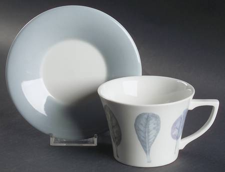 Seasons Leaves Flat Cup & Saucer Set