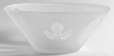 Seasons Leaves Large Glassware Salad Bowl