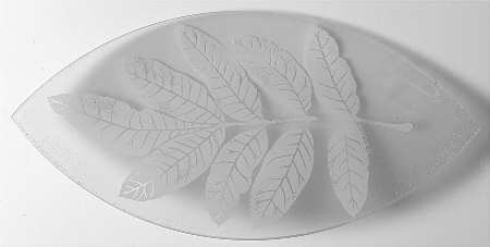 Seasons Leaves 15" Oval Glassware Platter