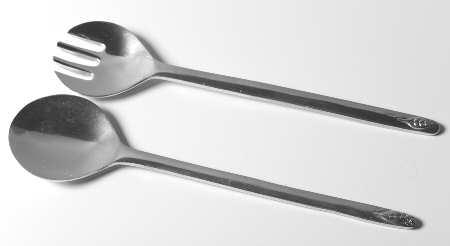 Seasons Leaves Metal Salad Serving Set