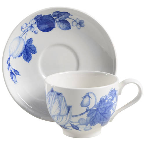 Harvest Blue Traditional Footed Cup & Saucer Set