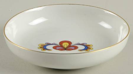 Farmer's Rose (Scalloped, Gold Trim) Round Ashtray