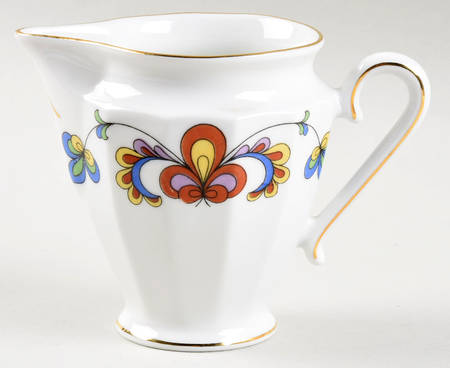 Farmer's Rose (Ribbed, Gold Trim) Creamer