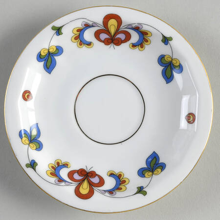 Farmer's Rose (Ribbed, Gold Trim) Saucer