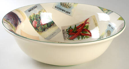 Seed Packets 12" Pasta Serving Bowl