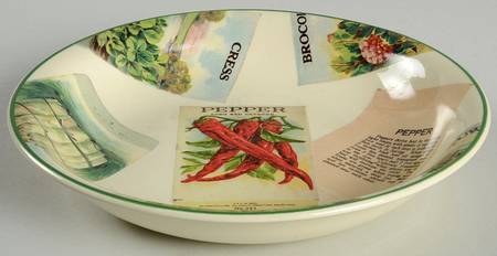 Seed Packets 9" Individual Pasta Bowl