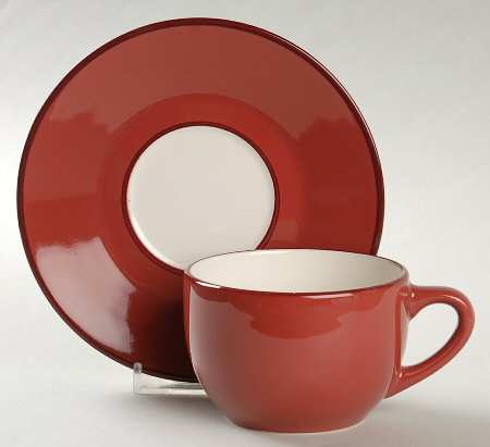 Spa Rust Flat Cup & Saucer Set