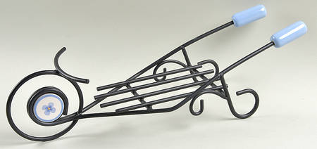 Summer Breeze Metal Stand for Wheelbarrow Serving Bowl