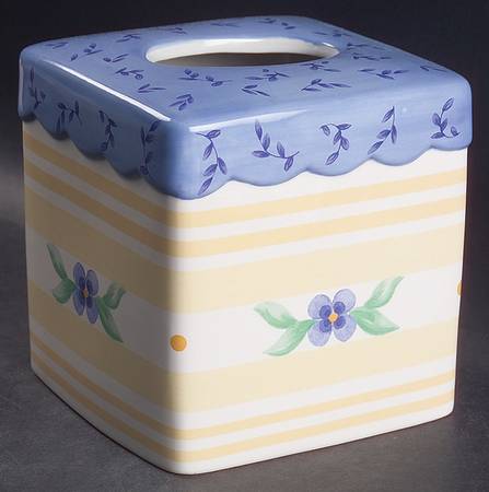 Summer Breeze Square Tissue Box Cover by Pfaltzgraff