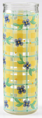 Summer Breeze Glassware Jar Only-Part of Straw Dispenser Set