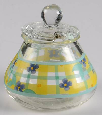 Summer Breeze Glassware Sugar Bowl & Lid