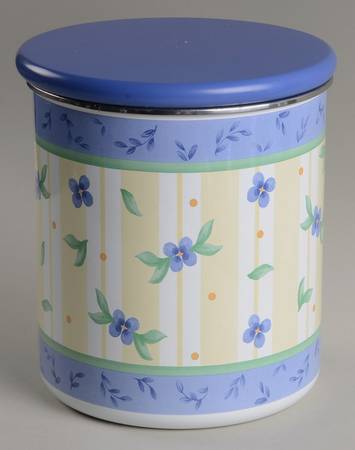 Summer Breeze Large Metal Canister & Wood Lid