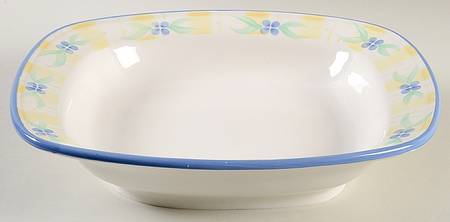 Summer Breeze 14" Square Pasta Serving Bowl