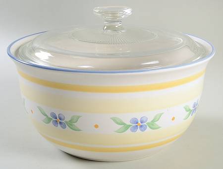 Summer Breeze 3 Quart Round Covered Casserole
