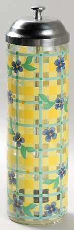 Summer Breeze Glassware Straw Dispenser W/Metal Top