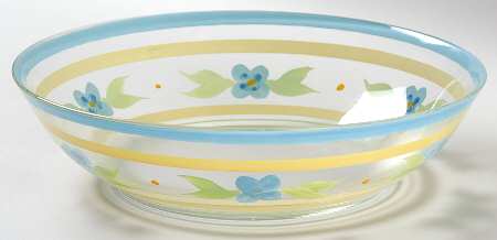 Summer Breeze Individual Hand Painted Glass Salad Bowl