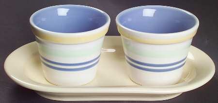 Summer Breeze Herb Pots with Tray (2 Pots and 1 Tray)