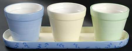 Summer Breeze Planter Set (3 Planters & Tray)