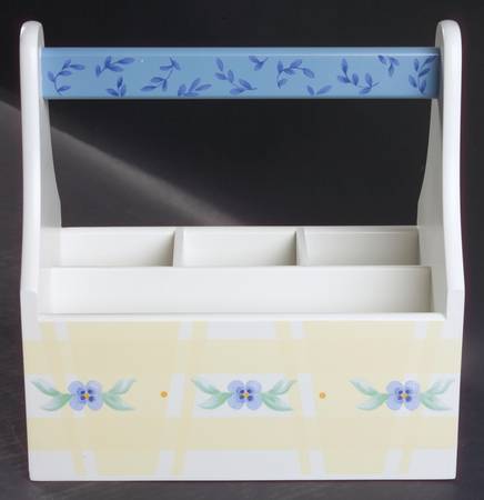 Summer Breeze Wood Silverware/Napkin Caddy