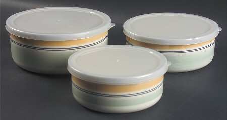 Key Largo 3 Pc Metal Bowl W/Plastclid (5 3/4",6 3/4",7 1/4")