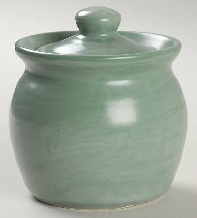 Stonewash Green Sugar Bowl & Lid