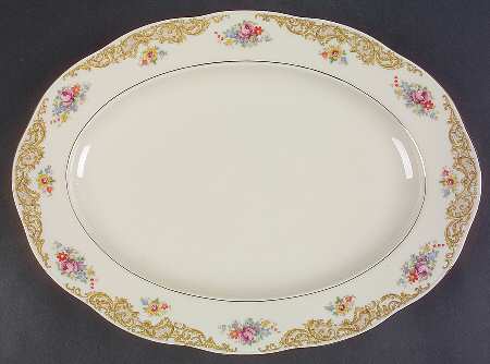 Priscilla 14" Oval Serving Platter