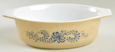 Homestead 1.5 Quart Oval Covered Casserole No Lid